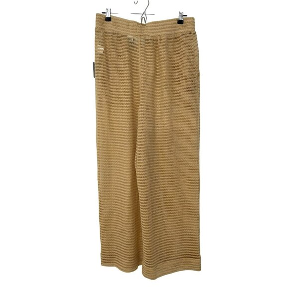 Haute Hippie Crochet Tan Swim Pant Cover Up Pull On Large NWT - Picture 3 of 5